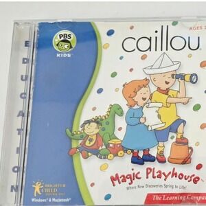 Caillou Magic Playhouse PC Mac CD-ROM Educational Game PBS Kids Ages 2-6